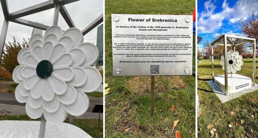 New York: Otvaranje spomenika Cvijet Srebrenice